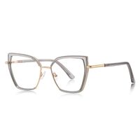 Metal + TR90 plastic Blue Blocker glasses frame for women with UV and blue light protection lenses More FCS3154