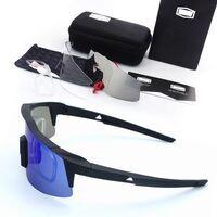 Очки защитные противоударные спортивные с 3 насадками 骑行套装-109-带近视