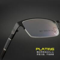 Очки металлические для чтения X961 полуободковые с заушниками из TR90, диоптрии от 0.50 до -6.00, не центрованные