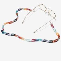 Acrylic non-slip matte chain, oval concave shape, for glasses and masks GB068