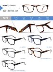 Plastic acetate frame for glasses with spring hinges Big City V9103