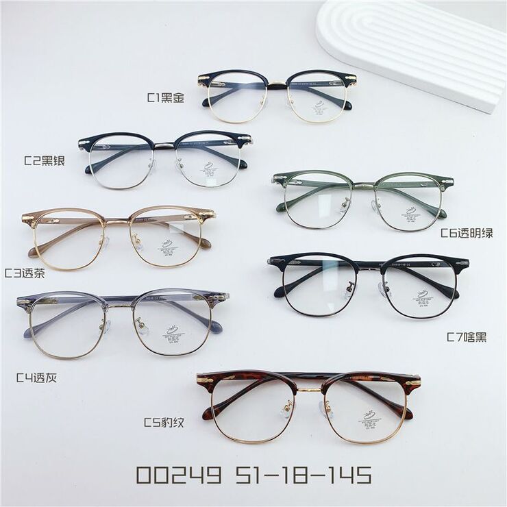 Оправа гибридная, металл + TR90, линзы с Blue Block покрытием SANTA 00249