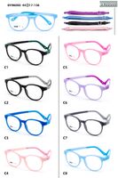 TR90 plastic eyeglasses frame for kids with silicone temple with memory (replaces spring hinge) + rubber band BY96000