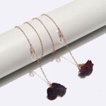 Gold-colored metal non-slip chain, with flower, for glasses and masks GL194-1