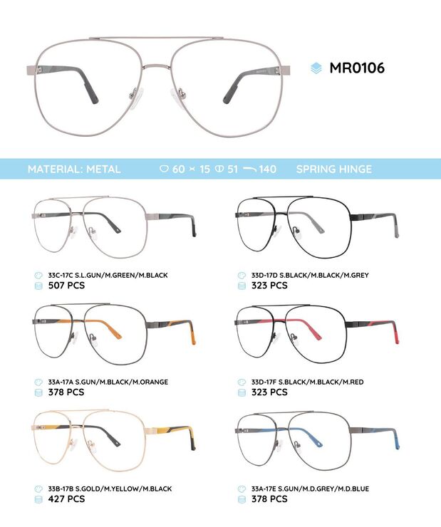 Metal frame with TR-90 temples MR0106