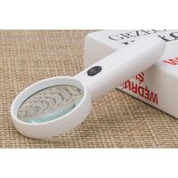 Лупа с универсальной подсветкой, увеличительное стекло с ручкой 6B-4-XX, диаметр 63 мм, увеличение: 4Х