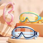 Очки для плавания детские (3-15 лет) водонепроницаемые с защитой от запотевания, комплект с зажимом для носа, берушами и футляром, 6099-YU