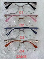 Metal frame for glasses with spring hinges 2240B