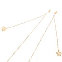 Metal non-slip chain, with pendant five-star zircon, for glasses and masks GL218