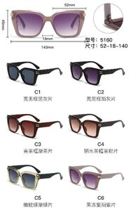 PC plastic sunglasses with metal hinge 5160W