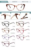 Plastic acetate frame for women with spring hinges 7073-DA