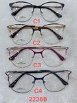 Metal frame for glasses with spring hinges 2236B