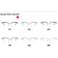 Очки металлические полуободковые женские с защитой от синего света 7556-640-6014-PN