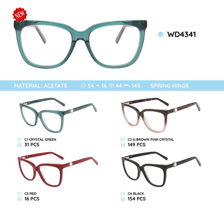 Plastic acetate eyeglasses frame WD4341