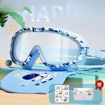 Очки для плавания детские водонепроницаемые с защитой от запотевания, комплект с берушами, футляром и шапочкой, 2603-YU