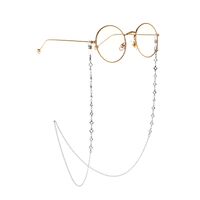 Металлическая нескользящая цепочка серебряного цвета, с цветком, для очков и масок GL922