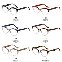 Combined frame (metal + TR90) or glasses with blue light protection, with spring hinges FA87268