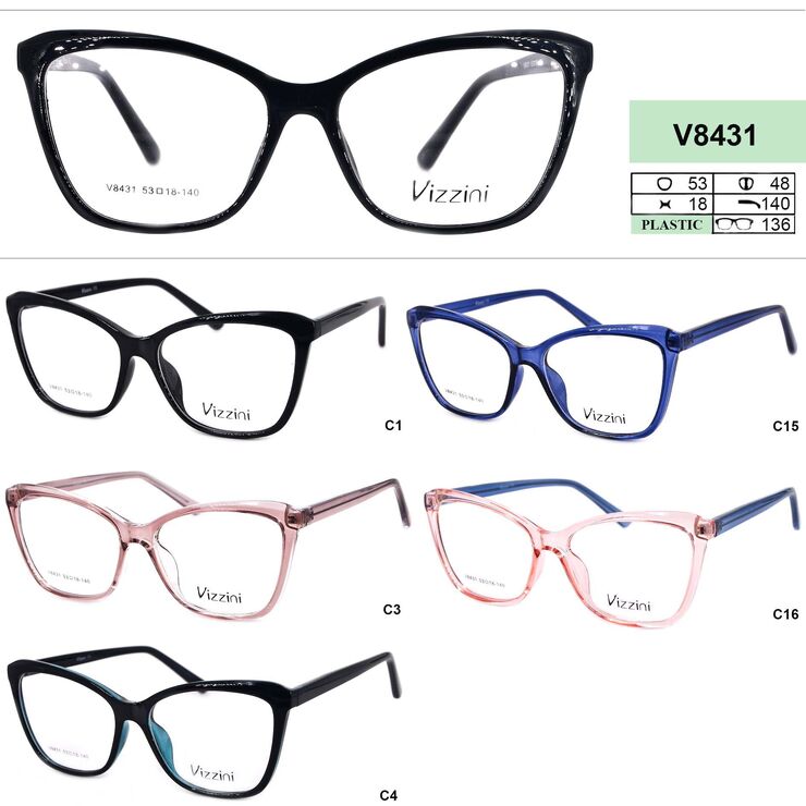 Plastic frame for glasses VIZZINI V8431