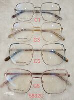 Metal frame for glasses with spring hinges for men 5832C