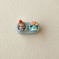 Mini soft contact lens kit retractable W-CT42辫子女孩