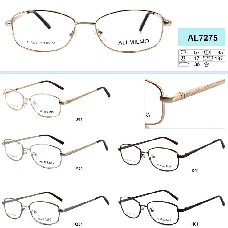 Metal eyeglass frame, material steel Allmilmo AL7275