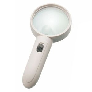 Magnifier with universal backlight, magnifying glass with handle 6B-6B-XX, diameter 90 mm, magnification: 4Х