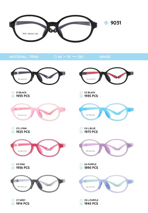 TR-90 plastic frames for glasses for kids 9031