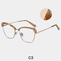 Combined frame (metal + TR90) or glasses with blue light protection, with spring hinges FA87276