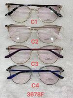 Metal frame for glasses with spring hinges 3678F