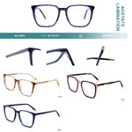 Plastic frames for glasses, acetate lamination with spring hinges Big City BL-2822