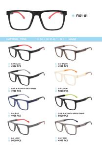 TR90 plastic eyeglasses frame FI01-01
