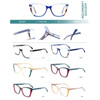 Plastic frames for glasses, acetate lamination Big City BL-2819