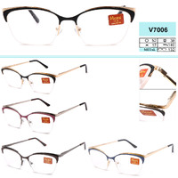 Women's metal eyeglasses with flex hinges Vizzini V7006 dioptries +1,00 to +4.00 (step 0.25); -1.00 to -4,00; 6,50 to -8.00 (step 0.5) lenses thisout coating