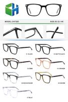 Plastic acetate frame with spring hinges CH7203-DA