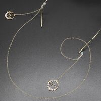 Металлическая нескользящая цепочка золотого цвета, с подвеской слова LOVE, для очков и масок GL390