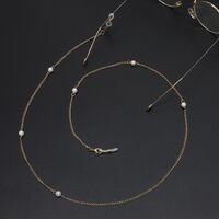 Metal non-slip chain, with pearl, for glasses and masks GL709