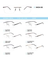 Metal rimless frame with TR-90 temples HK04-08