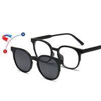 TR90/PC plastic frame + 5 polarized sun protection magnet clip-on set + leather bag El Dorado EL2386