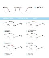 Metal rimless frame with TR-90 temples HK06-12