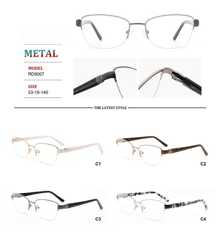 Nylor metal frames for glasses with spring hinges Big City RD9007