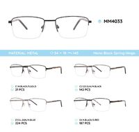 Nylor mtal men's frame for glasses with spring hinges MM4033