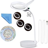 Tabletop magnifying glass with backlight 8611-XX, magnification: 3X, 10X