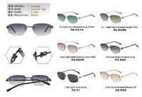 Rimless polarized metal sunglasses for men Leke S33589