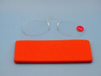 Plastic reading pince-nez glasses TR90 with case mini硅胶, diopters from +1,00 to +3.00 RMC=62-64