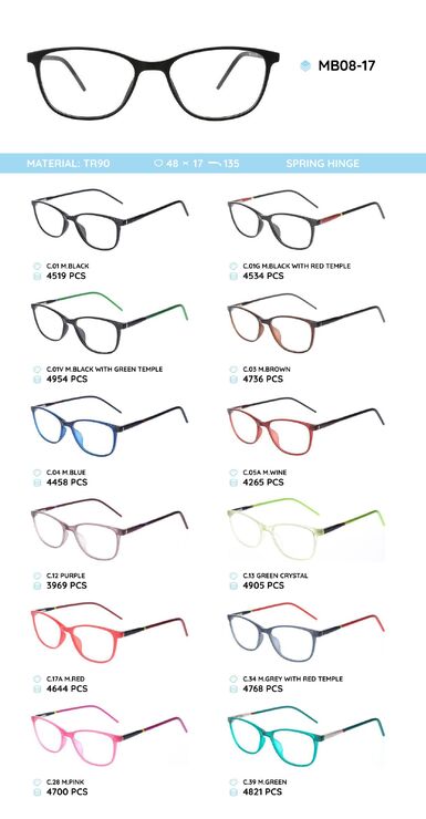 TR-90 plastic frames for glasses MB08-17