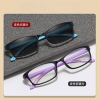 Photochromic plastic TR90 glasses for reading with protection Blue Cut, diopters from 0.00 to +4.00, KYTR13017变色老花