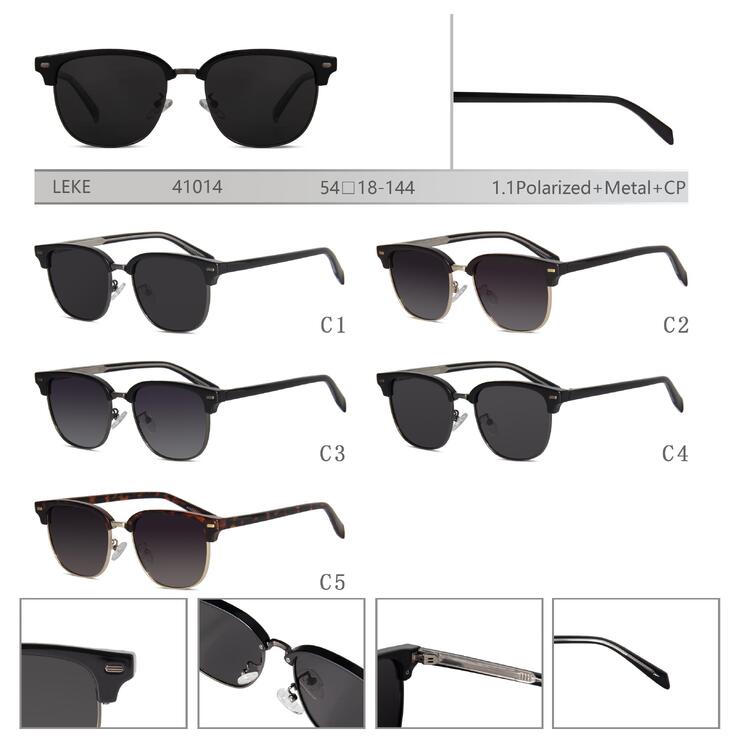 Polarized metal + CP sunglasses for women Leke LK41014