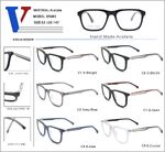 Plastic acetate frame with spring hinges D5003-DA