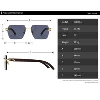 Metal rimless sunglasses Elit 3064-EL