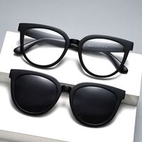 TR90/PC plastic frame + 5 polarized sun protection magnet clip-on set + leather bag El Dorado EL2385